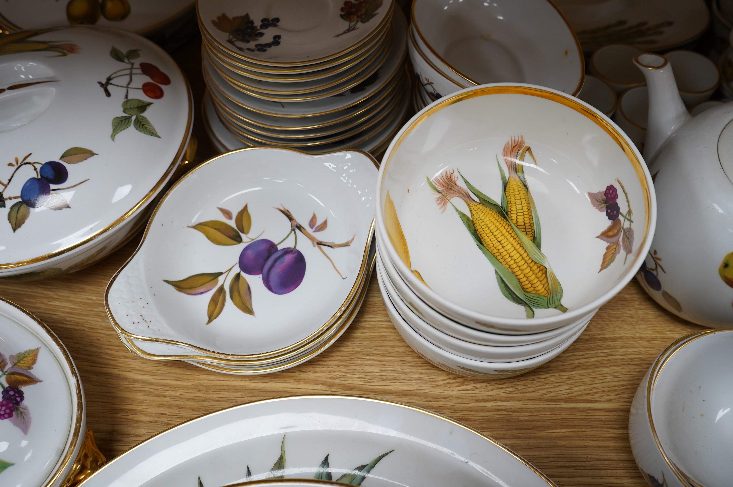 A Royal Worcester Evesham dinner service. Condition - varies